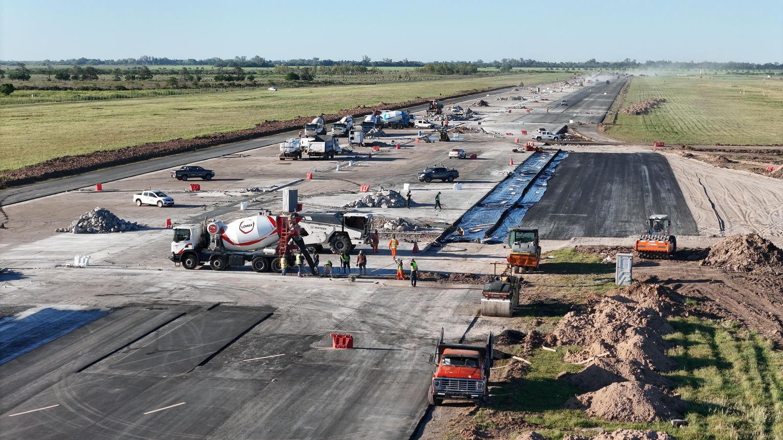 La obra del Aeropuerto avanza y ya está en un 30%: las increíbles fotos aéreas que muestran los trabajos